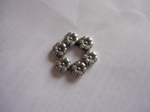 (image for) Silver Flower spacer bead (Bag of 4) #BS016-S-27